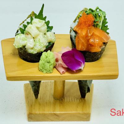 Te maki Sò điệp + cá hồi